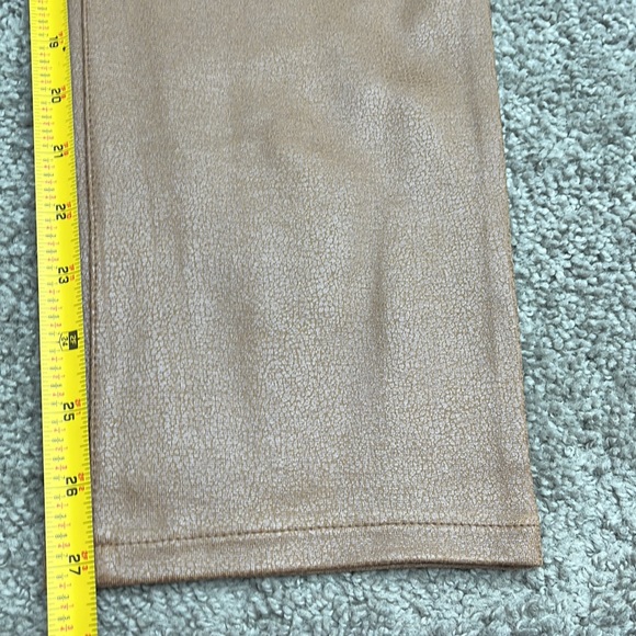 NWT Chico’s 1.5 Short Slimming Peyton Brown Faux Leather Stretch Slim Leg Pant - Picture 9 of 11